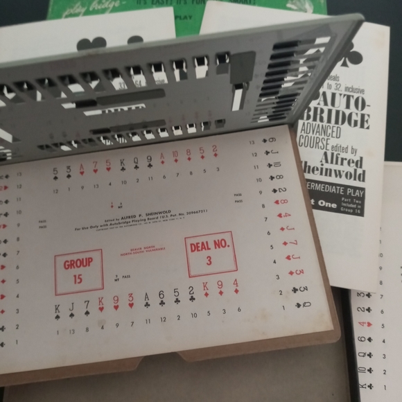 vintage Auto Bridge game original box 1957 card game 4 hand - Picture 9 of 9